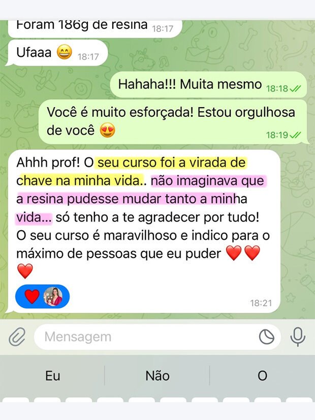 Depoimento de aluna